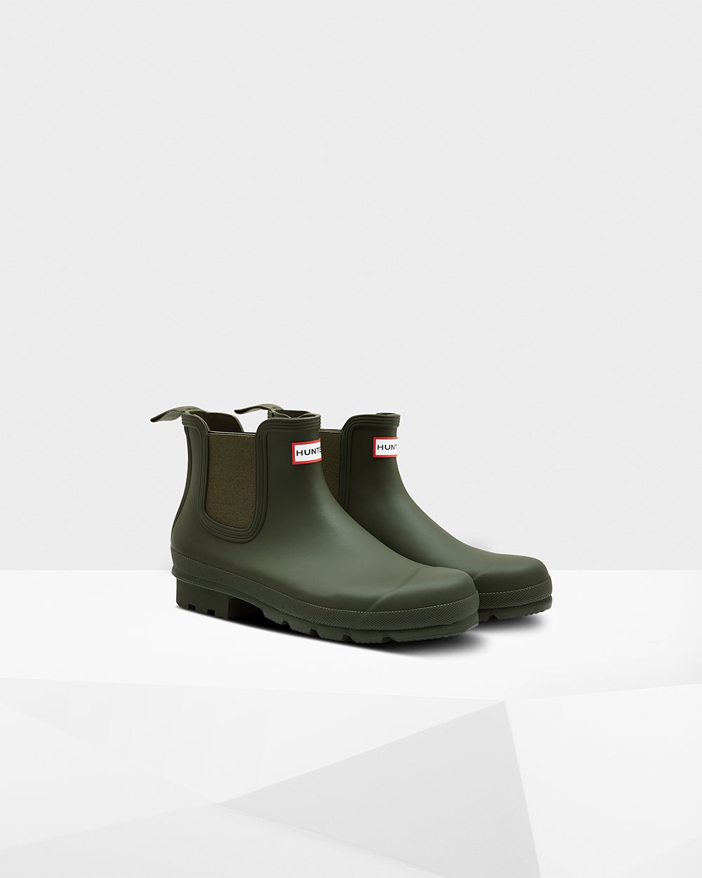 Men Hunter Original | Chelsea Boots Dark Olive | NZ-25167-PUJX